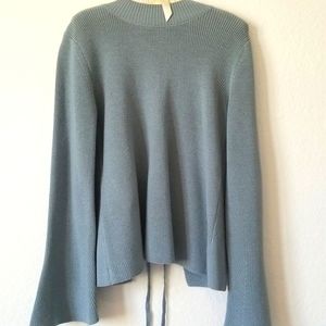 Blush & Bloom Back Lace-Up Sweater